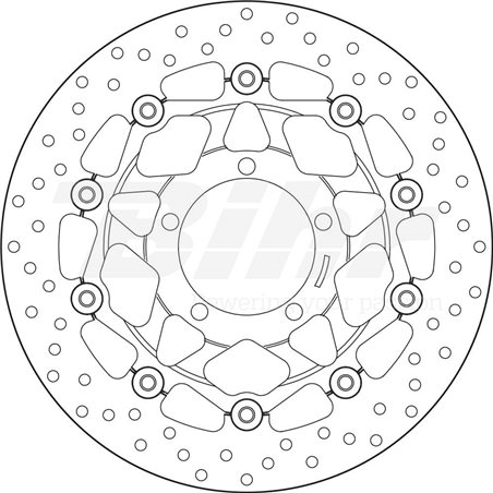 TRIUMPH 675 DAYTONA R 11' - 12' DISCO FLOTANTE DELANTERO BREMBO TRIUMPH 675 DAYTONA R 11' - 12' DISCO FLOTANTE DELANTERO BREMBO